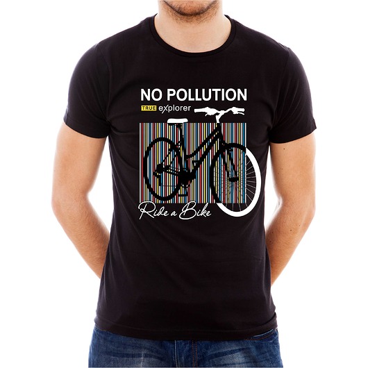 t-shirty męskie Koszulka  z nadrukiem No polution true explorer