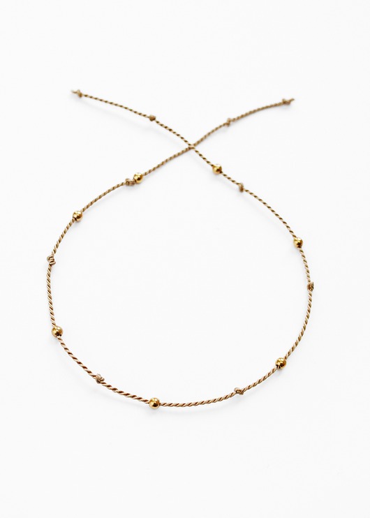 Jedwabna bransoletka na nogę ESENCJA LATA Vander jewelry