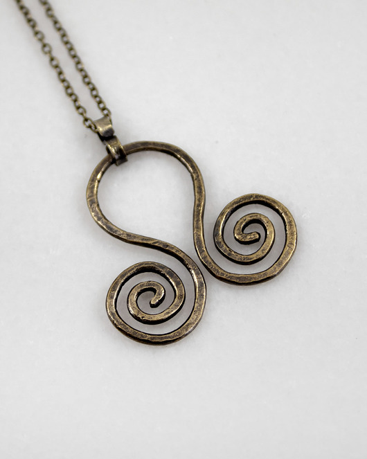 wisiory Spiralny - mosiężny wisior