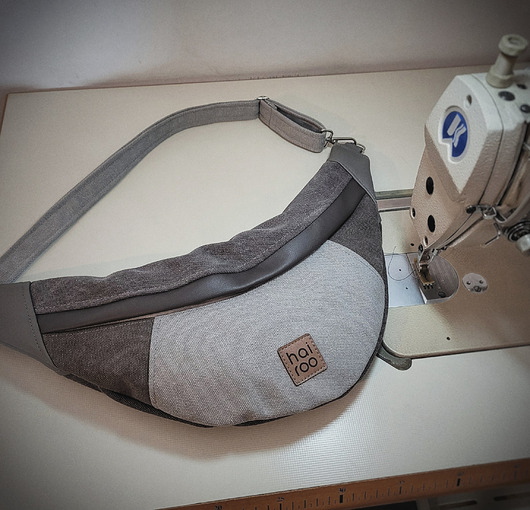 saszetka nerka Nerka "Haru"szara grafitowa no waste