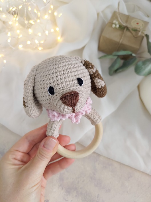 niemowlak - inne Grzechotka piesek, Gryzak dla malucha, Gryzak dla noworodka