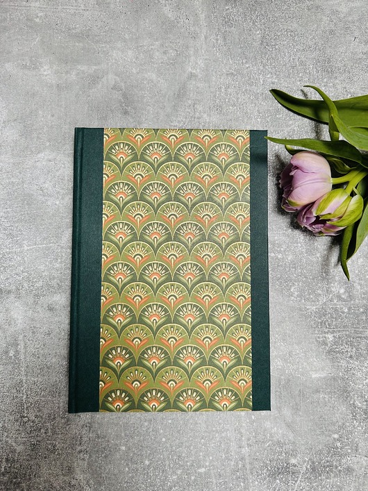 notatniki i albumy Z zielenią i złotem - notes A5, gładki