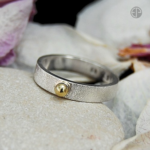 Piaskowana ze złotą kuleczką MAREMI Jewelry