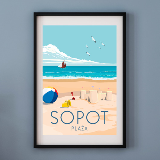 plakaty Plakat SOPOT PLAŻA