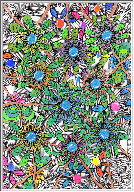 plakaty 9. BUKIET dekonstrukcja - rysunek, plakat.