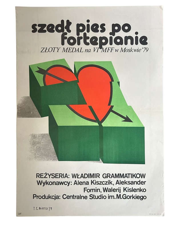 plakaty Plakat Filmowy SZEDŁ PIES PO FORTEPIANIE, 1979, aut. Jaime Carlos Nieto