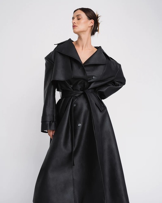 płaszcze damskie Dwurzędowy płaszcz JADE black