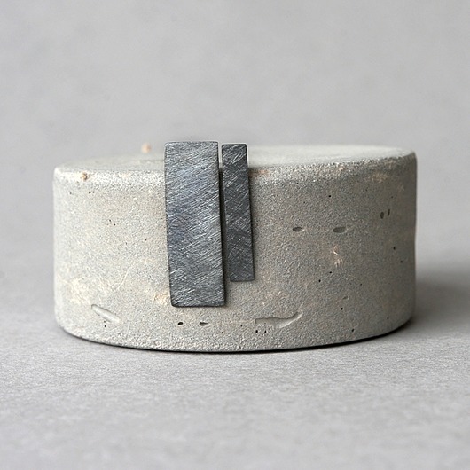 Czarne Prostokąty Sztyfty oohaah Jewellery