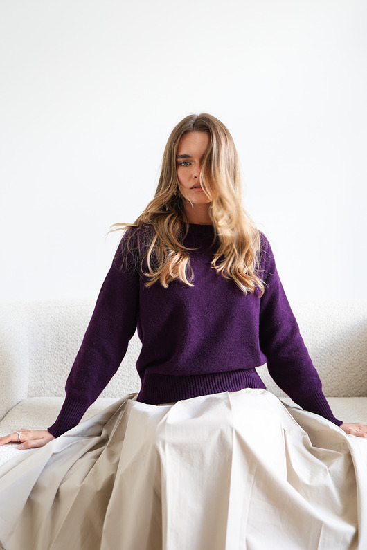swetry damskie Sweter Freya śliwkowy