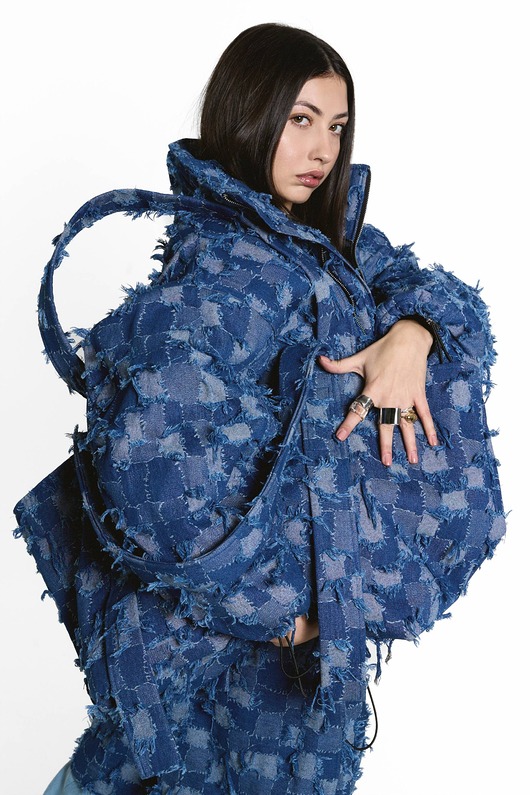 torby XXL Torba shopper patchwork denim
