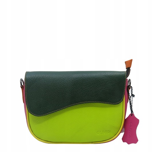 torby na ramię Torebka damska listonoszka skóra naturalna kolorowa stylowa pojemna OLIVKA