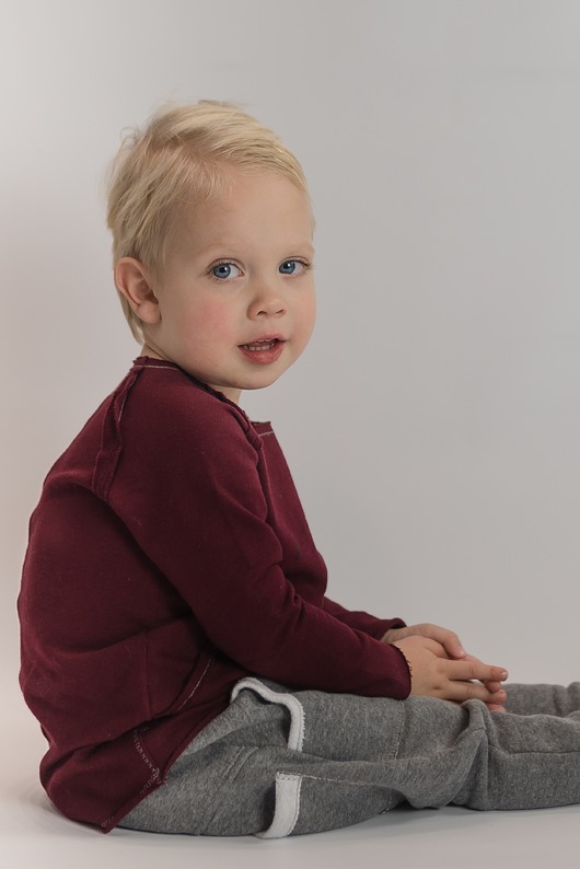 bluzy dla chłopców Bluza BASIC bordowa