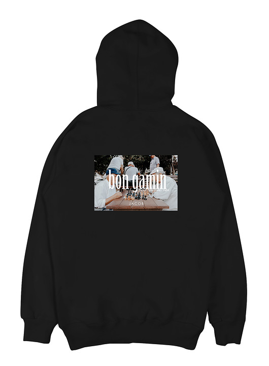 bluza z kapturem damska Bluza z nadrukiem na plecach Bon Gamin