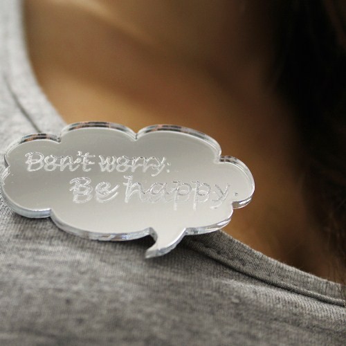 Broszka Don't Worry. Be happy. by Daffne LOVINA PRINTS