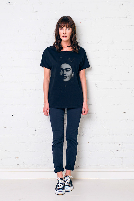 FRIDA KAHLO - Oversize T-shirt CZARNY GAU great as You