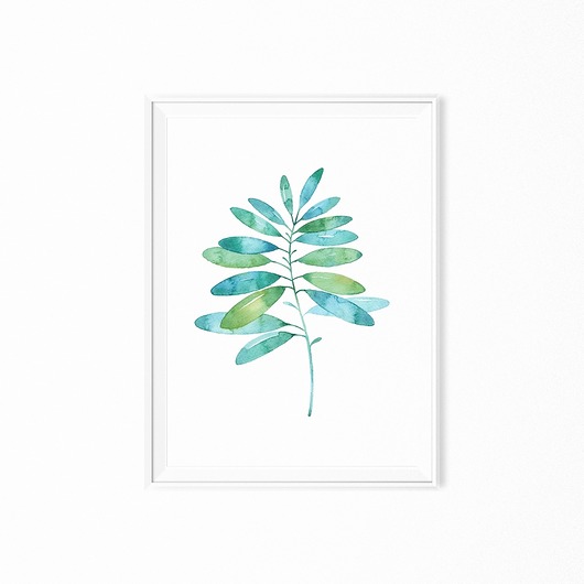 Plakat skandynawski tropical leave myscandi