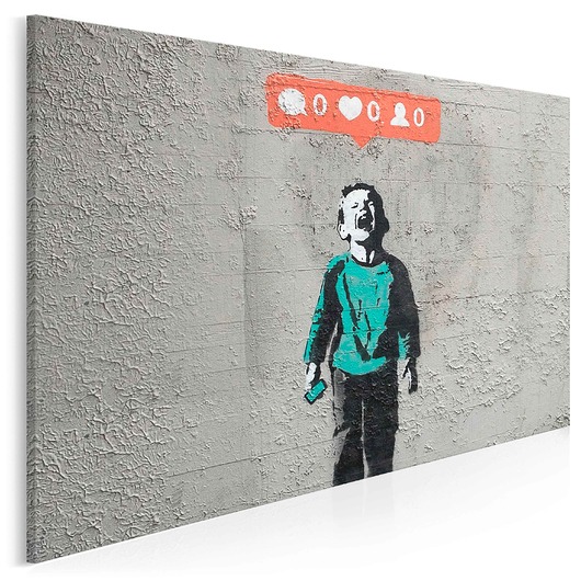 20006 Obraz na płótnie BANKSY CHŁOPIEC 120x80 VAKUdsgn