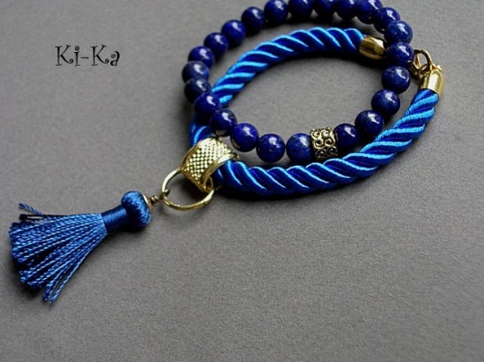 Lina cobalt  - bransoletka KiKa pracownia
