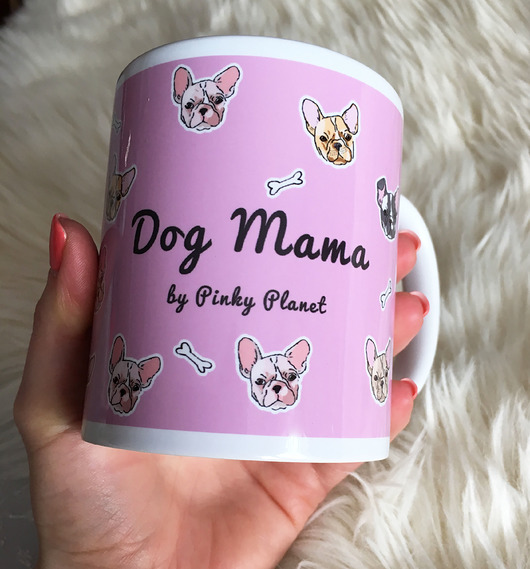 Kubek Dog Mama/ French bulldog/ buldog francuski Pinky Planet