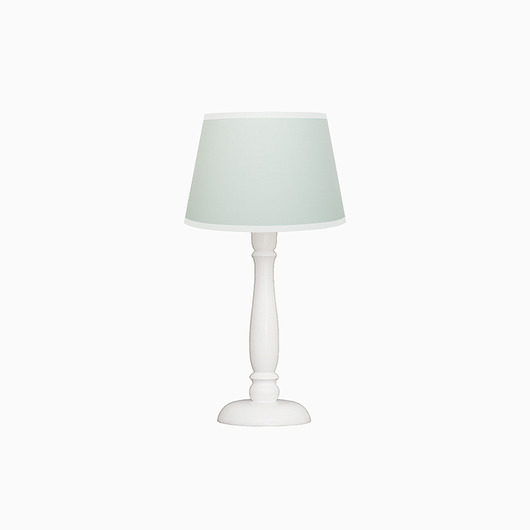 Lampka nocna miętowa z białą lamówką Roomee Decor