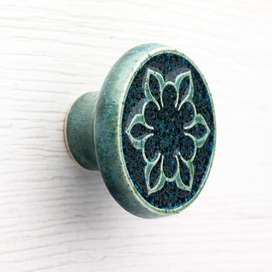gałki do mebli Gałka do mebli, zielononiebieska , wz.2