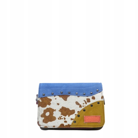 saszetka nerka Nerka zamszowa, wygodna unikalna, damska ze skrawków, zero waste, OLIVKA