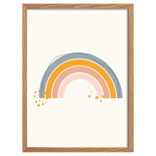 obrazy i plakaty do pokoju dziecięcego Obrazek Happy Rainbow 30x40cm