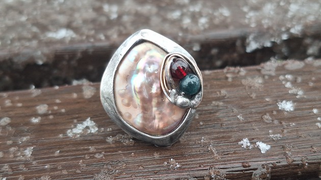 pierścionki - różne Perła z plusem - pierścionek regulowany