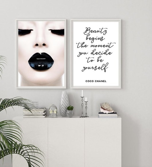 plakaty DWA PLAKATY  fashion Coco Chanel