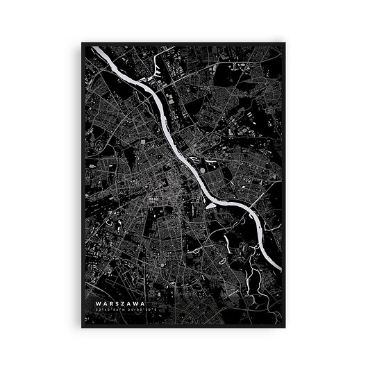 plakaty Mapa Warszawy,  Plakat Warszawa,  Mapy miast