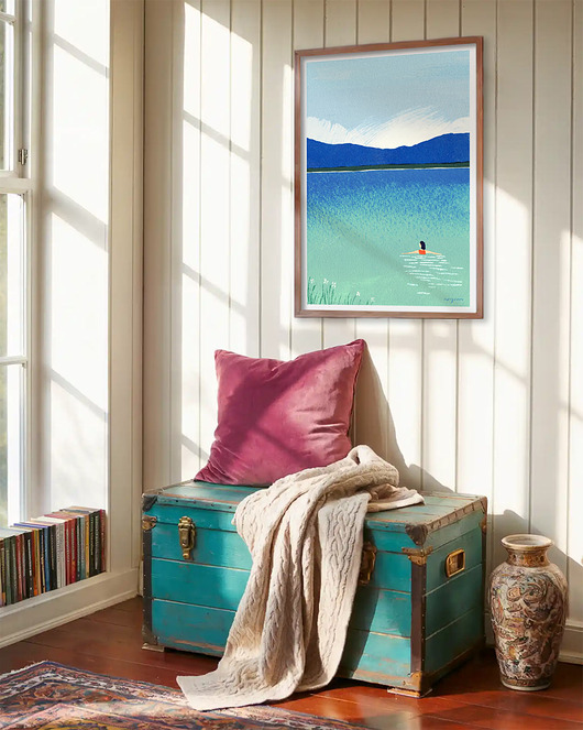 plakaty Plakat Poranek nad jeziorem