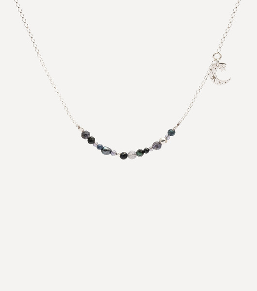 srebrne naszyjniki Naszyjnik srebrny z kamieniami i łańcuszkiem  Make a Wish