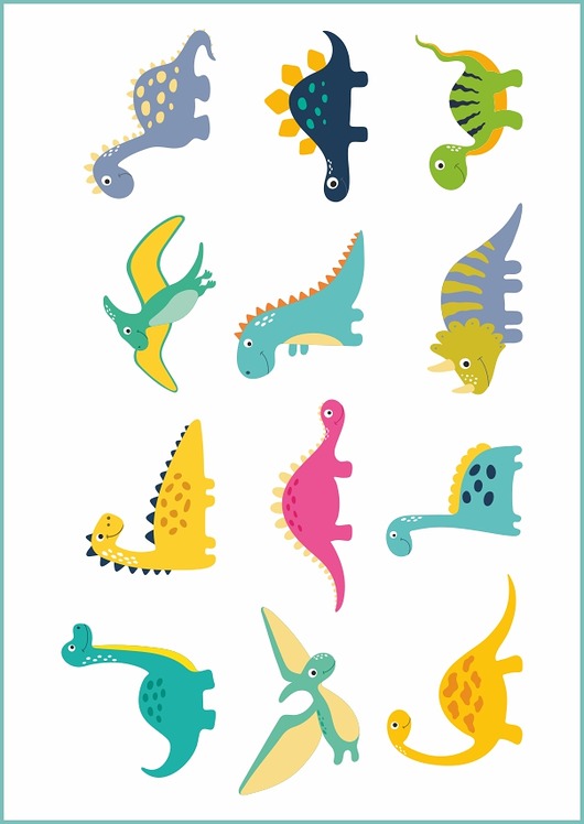 tatuaże zmywalne, tymczasowe Tatuaż tymczasowy "Słodkie dinozaury"