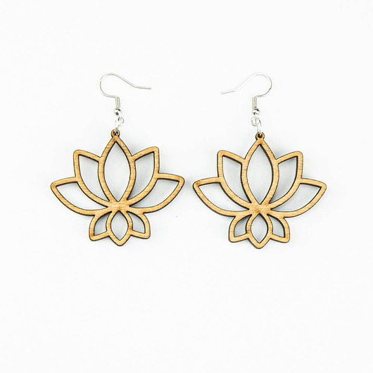 kolczyki drewniane Drewniane kolczyki LOTUS Aniegre