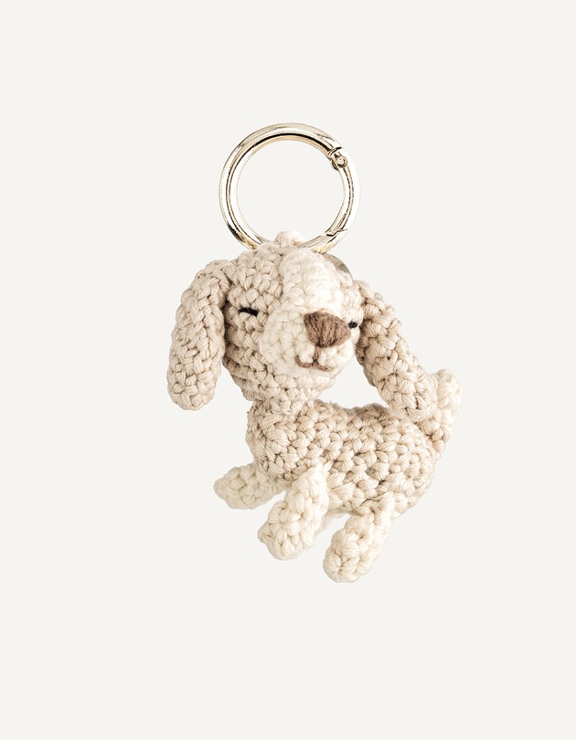 breloki Breloczek szydełkoway piesek beagle  charms do torebki LILLABEL