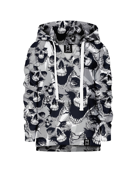 bluzy dla chłopców Bluza Gray Skull