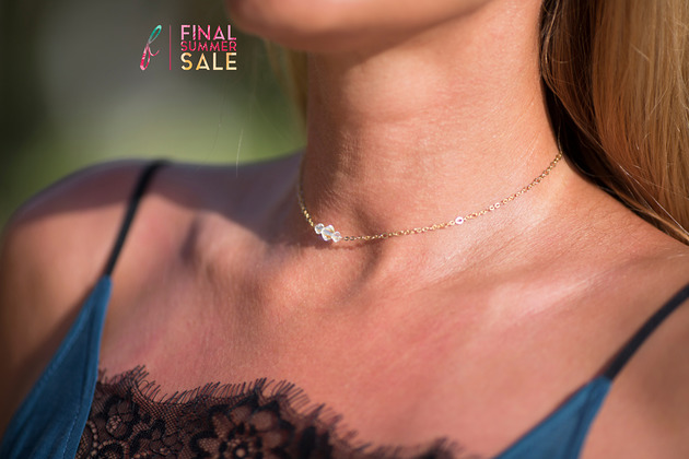 Pozłacany srebrny choker Fourthin Hush Fourthin