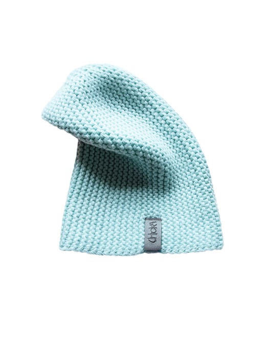 czapki damskie Czapa SEASHINE MINT LONG ze srebrną nicią