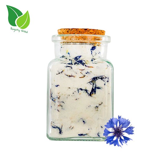 produkty do kąpieli Musujący puder kąpielowy Cedr z bławatkiem i mlekiem kozim