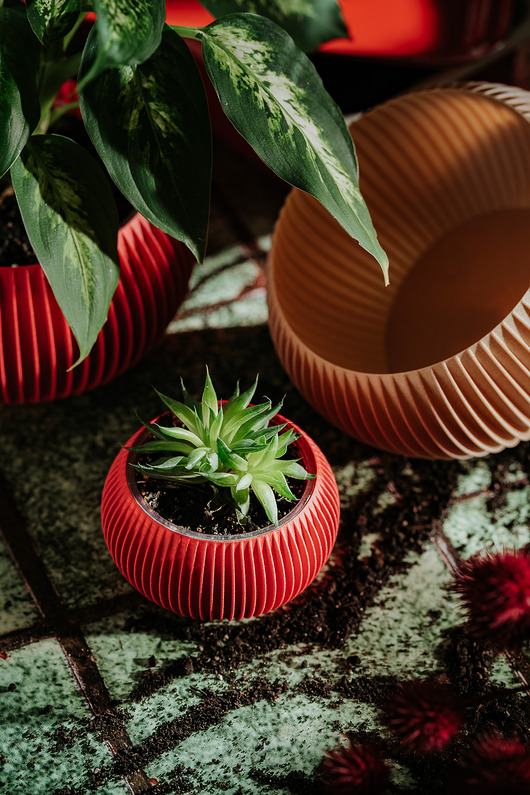 doniczki Mała doniczka 71P01.120.RED / eko / zero waste / minimalizm