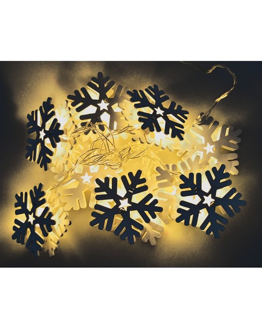Lampki LED Śnieżynki 10 Szt. MIA home