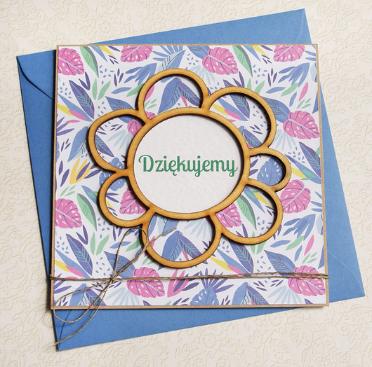 kartki scrapbooking Dziękujemy : PODZIĘKOWANIE : kartka handmade
