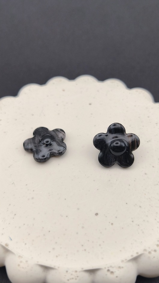 kolczyki z masy plastycznej Kolczyki KWIATKI elegant