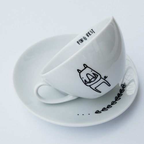 filiżanka cappuccino dziki dzik FOR REST