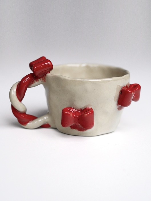 kubki Kubek świąteczny wstążki kokardy 250ml