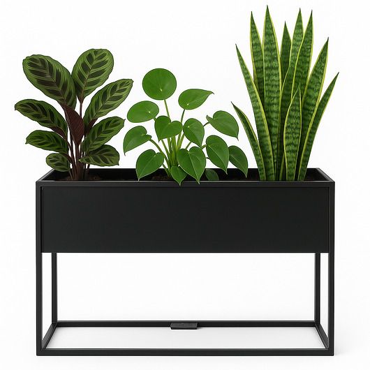 kwietniki Kwietnik Metalowy CUBO 60x80x30cm czarny LOFT