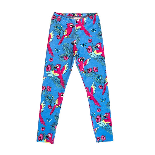 legginsy i getry dla dziewczynki Legginsy Niebieska Papuga