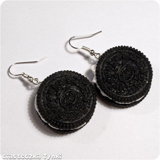 kolczyki oreo ciasteczkatynki