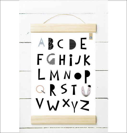 Plakat ALFABET 30x40cm HI LITTLE