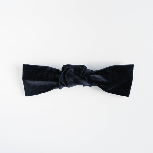 Opaska KNOT VELVET NAVY BLUE wu handmade